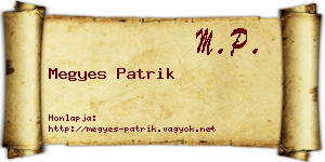 Megyes Patrik névjegykártya